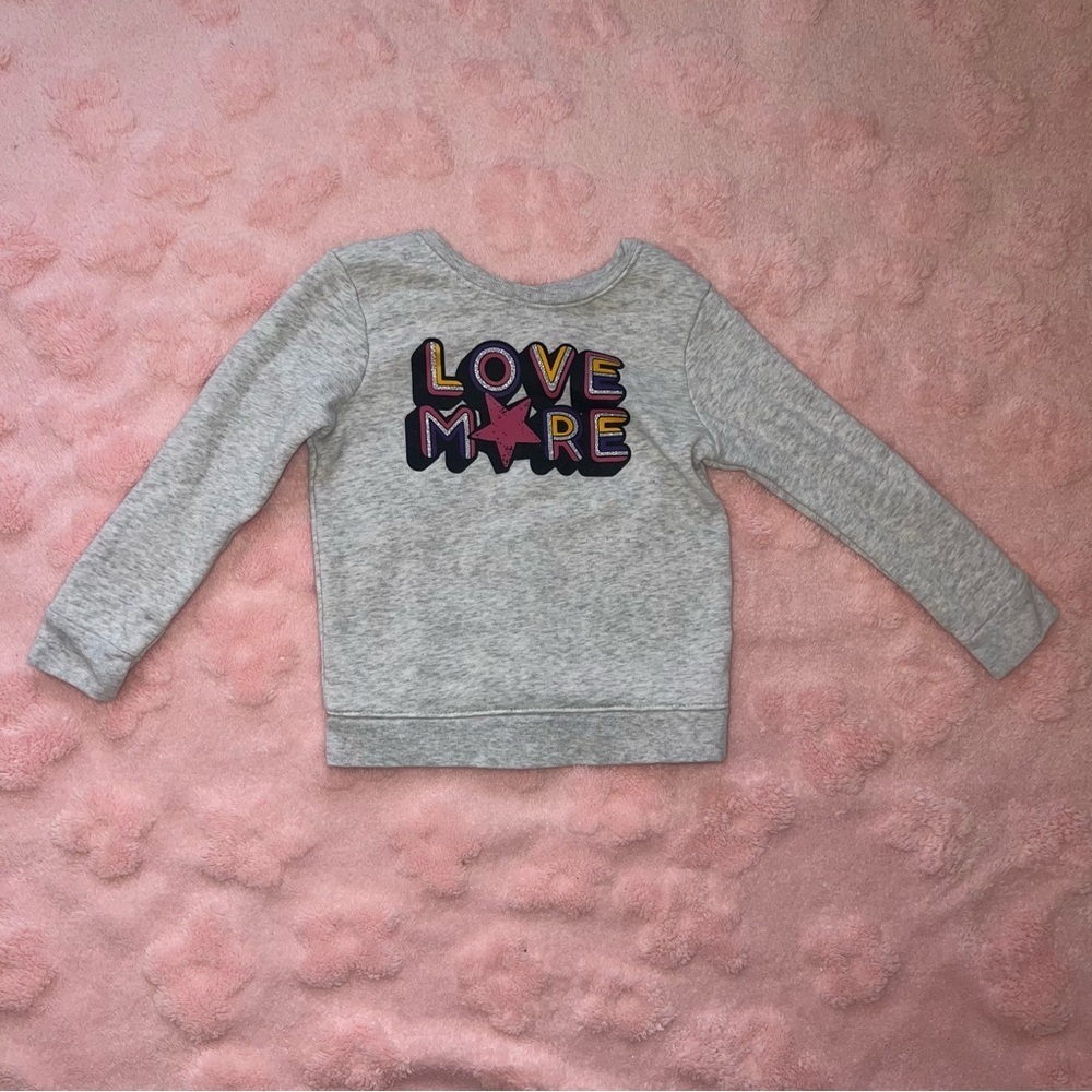 Gray Toddler Girls Size 4T Garanimals Love More Star Sweatshirt